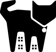 Pet City Line Art Svg Vector, Free Vectors File
